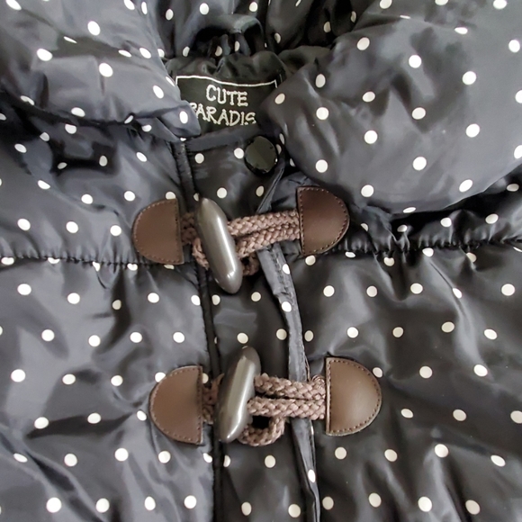 CUTE PARADISE zipped polka dot puff jacket - Picture 2 of 8